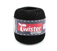 cyclingcolors Filato di cotone per uncinetto da 100 g, lunghezza 580 m, per lavori a maglia traforati, nero
