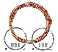 cyclingcolors Guaina freno bicicletta con cavo terminali kit anteriore posteriore compatibile con Shimano Sram città strada vtt performance, Oro laser