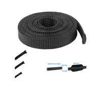cyclingcolors Guaina intrecciata espandibile Nero Protezione cavo elettrico Fascio Auto Moto Casa TV Computer (da 2 mm a 7 mm))