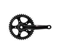 cyclingcolors Guarnitura per bicicletta in acciaio 3/32, 42 denti, 170 mm, nera