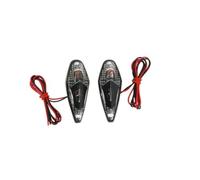 cyclingcolors indicatori di direzione lampeggiante luce autoadesivo a clip moto ciclomotore scooter, nero con lampadina arancione (L 62mm / H 23mm / L 18mm)