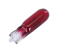 cyclingcolors LAMPADINA 12V 1.2W T5 W2x4,6D : TRASPARENTE - ARANCIONE - BLU - ROSSO AUTO MOTO CICLOMOTORE TACHIMETRO LAMPADA ZOCCOLO VETRO COFANO CRUSCOTTO TETTUCCIO INTERNO VESPA (Rosso)