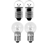 cyclingcolors Lampadina per bicicletta anteriore posteriore, 6 V, 0,6 W, 2,4 W, 4 pezzi, con attacco dinamo, attacco E10