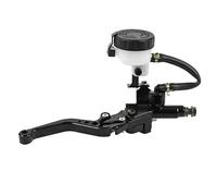 cyclingcolors Leva pompa freno moto scooter ciclomotore universale anteriore serbatoio 45mm alluminio destra nera corsa regolabile 6 posizioni Cilindro Maestro