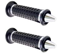 cyclingcolors Manopole moto 120 mm in gomma per manubrio ideali per scooter maxiscooter ciclomotore, cromato