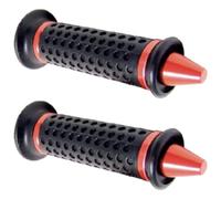 cyclingcolors Manopole moto 120 mm in gomma per manubrio ideali per scooter maxiscooter ciclomotore, rosso