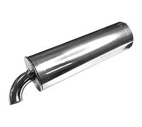 cyclingcolors Marmitta silenziatore terminale scarico alluminio e acciaio cromato 200 mm ciclomotore