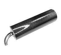 cyclingcolors Marmitta silenziatore terminale scarico carbonio e acciaio cromato 200 mm ciclomotore