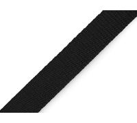 cyclingcolors Nastro cinghia in polipropilene, larghezza 20 mm, lunghezza 25 metri, corda per zaini, mobili, sedie, merceria, abbigliamento, nero