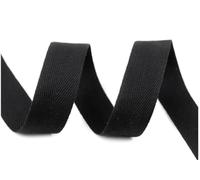 cyclingcolors Nastro in twill di cotone larghezza 20mm x lunghezza 45m, nero