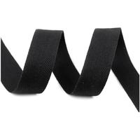 cyclingcolors Nastro in twill di cotone larghezza 20mm x lunghezza 50m, nero