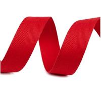 cyclingcolors Nastro in twill di cotone larghezza 20mm x lunghezza 50m, rosso