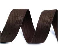 cyclingcolors Nastro in twill di cotone larghezza 25mm x lunghezza 50m, marrone scuro