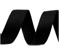 cyclingcolors Nastro in twill di cotone larghezza 30mm x lunghezza 45m, nero