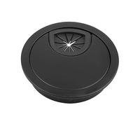 cyclingcolors Passacavo in metallo nero rotondo da 60 mm per mobili e tavoli da ufficio