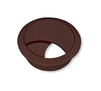 cyclingcolors Passacavo plastica 68mm scrivania tondo guida per cavi elettrico (marrone scuro)