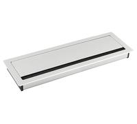 cyclingcolors Passacavo rettangolare in alluminio metallico 300x100x29mm per mobili da ufficio e tavoli
