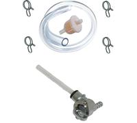 cyclingcolors rubinetto benzina di serbatoio + tubo + collare + filtro compatibile con Derbi Senda moto ciclomotore