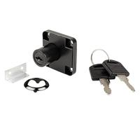 cyclingcolors Serratura a combinazione per cassetti + controparte in metallo nero + rosetta + chiave, mobili