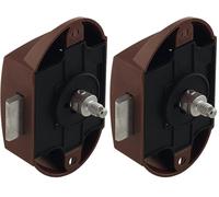 cyclingcolors Serratura per armadio a stringa camper mobili arredamento buffet armadio antichi anta 25mm, marrone scuro (Confezione da 2)