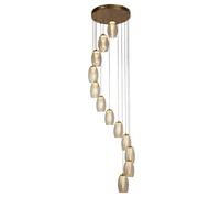 Cyclone 12Lt Pendant - Metallo bronzo e bicchiere di champagne