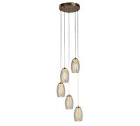 Cyclone 5Lt Pendant - Metallo bronzo e bicchiere di champagne