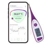 Cyclotest 0645 mySense - Termometro basale bluetooth con APP ciclico gratuito, basato sul metodo NFP, per prevenzione senza ormoni e desiderio di bambini