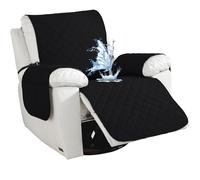 CYCMACO Impermeabile Copripoltrona 1 Posto, Copripoltrona Relax Reclinabile Universale, Antiscivolo Fodera Poltrona Con Tasche Laterali, Antimacchia, Antigraffio, Rimovibile, Nero