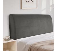 CYCMACO Velluto Copri Testata Letto Universale 150cm, Grigio | Elasticizzato Copertura Per Testiera Del Letto, Universale, Tinta Unita, Lavabile, Per Letti Singoli Matrimoniali