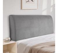 CYCMACO Velluto Copri Testata Letto Universale 200cm, Grigio Chiaro | Elasticizzato Copertura Per Testiera Del Letto, Universale, Tinta Unita, Lavabile, Per Letti Singoli Matrimoniali