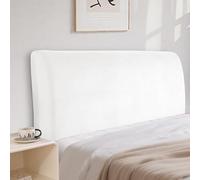 CYCMACO Velluto Copri Testata Letto Universale 90cm, Bianco | Elasticizzato Copertura Per Testiera Del Letto, Universale, Tinta Unita, Lavabile, Per Letti Singoli Matrimoniali