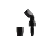 CYcsdjSWE Adattatore Girevole da 45 Gradi Raccordo per Tubo Flessibile AN4 AN6 AN8 AN10 Connettore forgiato in Alluminio Nero Compatibile con Parti di motociclette automobilistiche(AN4)