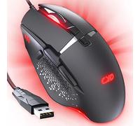 CYD C309 RGB Wired Mouse, Mouse ergonomico da gioco cablato con 7200 DPI regolabili, 8 pulsanti personalizzati, mouse per PC Gaming Mouse per computer, supporto Win/Mac/Linux