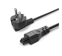 CYD Cavo di alimentazione IEC C5 a 3 poli (5,91 piedi) per notebook con presa Schuko e frizione, HP Dell Toshiba Sony ASUS Lenovo ACER Samsung