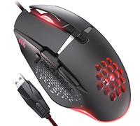 CYD Mouse da gioco RGB C303, mouse cablato USB 3.0, design ergonomico, programmabile, monitoraggio e sparatoria a scatto RGB