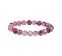 CYDXD Bracciale con perline di Tormalina Rosa Naturale per Uomo e Donna,Braccialetti Elastici con perline Fatti a Mano da 8mm per Regali di Compleanno,Yoga e Amicizia,8mm