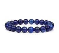 CYDXD Bracciale con perline Rotonde in Pietra Naturale da 8mm per Uomo e Donna,Elastico e con Pietre Preziose Blu Naturali,Ideale Come Regalo per L'Amicizia Tra Ragazze Adolescenti,8mm.