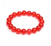CYDXD Bracciale in Pietra Naturale,Agata Rossa da 8mm,elastico,Regolabile,Fatto a Mano,con Cristalli,Braccialetti Dell'Amicizia per Ragazze e Donne, per L'Amicizia da 8mm.