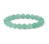CYDXD Braccialetti in Avventurina Verde Naturale,Bracciale elastico con perline di Cristallo e Pietre Preziose Naturali da 8mm per Donne e Ragazze Adolescenti, di Compleanno per Lo Yoga da 8mm