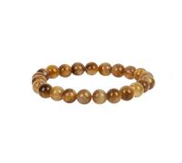 CYDXD Braccialetti in Pietra Naturale,Braccialetti Elasticizzati Regolabili con perline in Agata Marrone da 8mm,Regali di Amicizia per Uomo,Regali per Padre,Fidanzato e Fratello,8mm