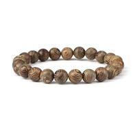 CYDXD Braccialetto di perline di Pietra Naturale per Uomo e Donna,Braccialetti elastici di perline di Legno Naturale da 8mm per Uomo, per Padre,Fidanzato e Fratello,8mm