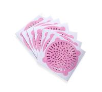 CYDZSRA 10Pcs Hair Catcher Scarico A Pavimento Sticker Rifiuti Lavello Non tessuto Tappo Fogna Scarico Filtro Bagno Vasca Da Bagno Wc, Rosa