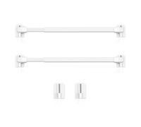 CYDZSRA 2 pezzi aste per tende in acciaio estensibili per armadietti per finestre aste per per con ganci per il bagno di casa