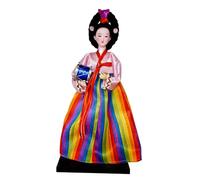 CYDZSRA Bambole Geisha coreane, statuette artigianali tradizionali per scrivania o soggiorno, con viso e sapore artistico. Bambole asiatiche d'epoca, artigianato tradizionale, Stile 10