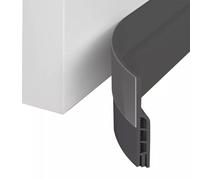 CYDZSRA Con guarnizione inferiore per porta dentata Casa Seminterrati silenziosi e confortevoli Striscia di tenuta anti-luce in gel di silice Anti-spifferi, grigio