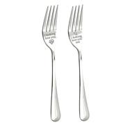 CYDZSRA Confezione da 2 forchette in acciaio Per inox coppia mangiare stoviglie tagliatelle posate fidanzato fidanzata marito posate stoviglie