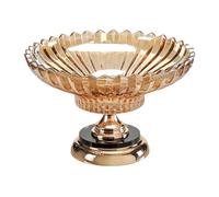 CYDZSRA Elegante piatto per caramelle in cristallo per un'esposizione elegante Versatile ciotola per frutta in cristallo Piatto per frutta Vassoio per Resistente, due