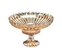 CYDZSRA Elegante piatto per caramelle in cristallo per un'esposizione elegante Versatile ciotola per frutta in cristallo Piatto per frutta Vassoio per Resistente, tre