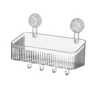 CYDZSRA Organizer per flaconi di shampoo durevoli, dall'aspetto moderno e multiuso, che mantiene i bagni in ordine e organizzati. Cestino portaoggetti per il, Chiaro, 30x10.8x22 cm