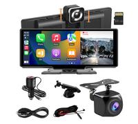 CYDZSRA Portatile da 10.26 pollici HD IPS Touchscreen Car Stereo Radio Android Auto wireless Car-play Wireless conveniente, 64 GB